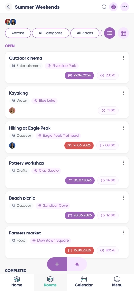 Activity Planner Preview