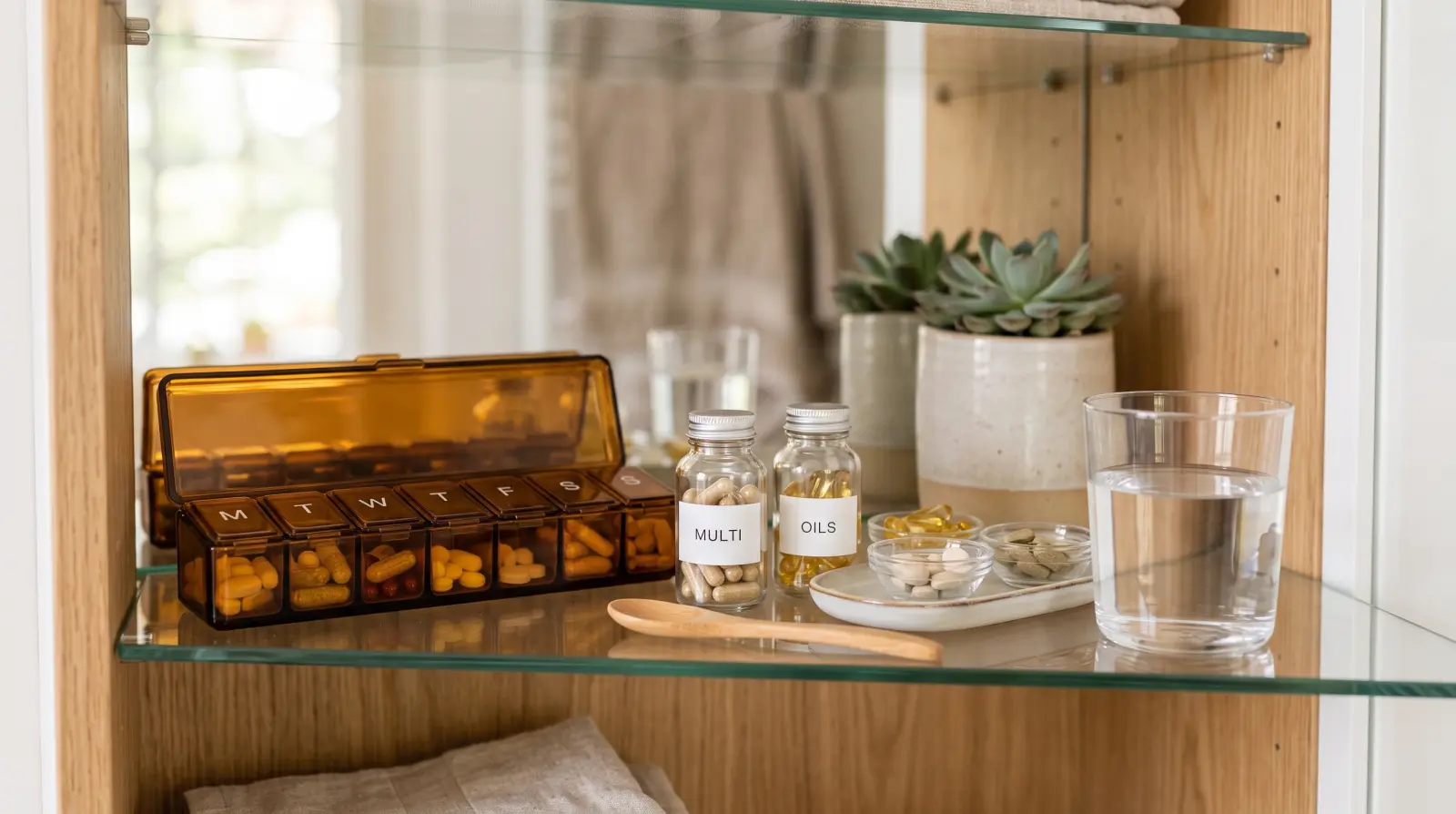 Organized medications and a reminder schedule